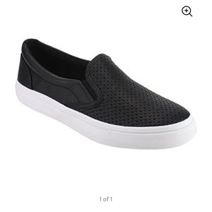 Black slip-ons